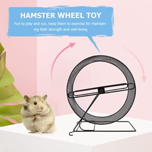 ULTECHNOVO Chinchilla Wheel, Pet Hamster Running Wheel, Hamster Toys for Hamster Cage Spinner Small Animals Exercise Wheels for Dwarf Syrian Gerbils Mice Or Other Small Animals(Black 26)