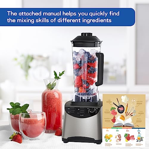 Professional Blender with 1400-Watt, 2 Modes Countertop Smoothie Maker Blender with 1.8L BPA-free Food Container, 6 Stainless Steel Blades Personal Kitchen Blender for Fruits Shakes and Smoothies