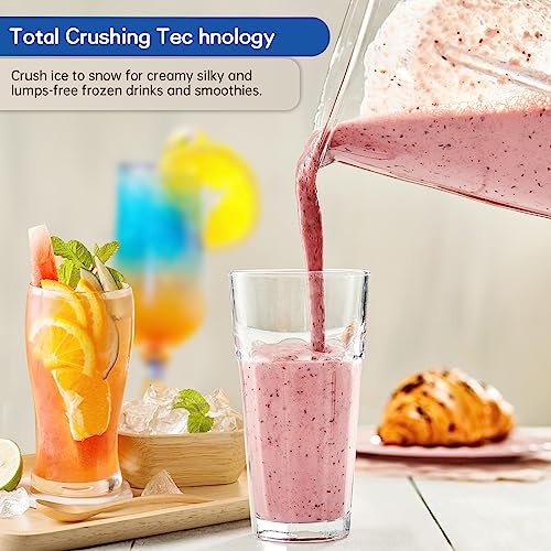 Professional Blender with 1400-Watt, 2 Modes Countertop Smoothie Maker Blender with 1.8L BPA-free Food Container, 6 Stainless Steel Blades Personal Kitchen Blender for Fruits Shakes and Smoothies