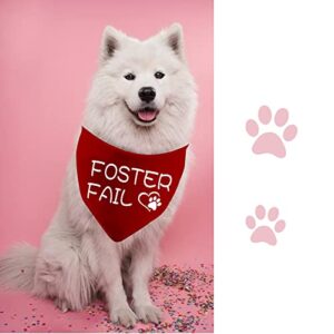 JXGZSO 1 Piece Adoption Rescue Dog Foster Fail Dog Bandana Dog Dog Lovers Bandana (Foster Fail D)