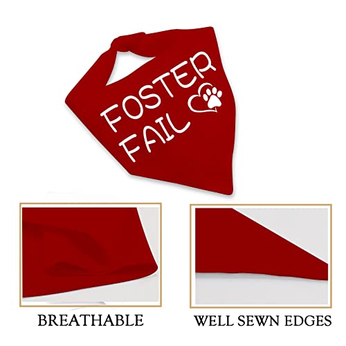 JXGZSO 1 Piece Adoption Rescue Dog Foster Fail Dog Bandana Dog Dog Lovers Bandana (Foster Fail D)