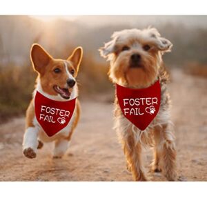 JXGZSO 1 Piece Adoption Rescue Dog Foster Fail Dog Bandana Dog Dog Lovers Bandana (Foster Fail D)