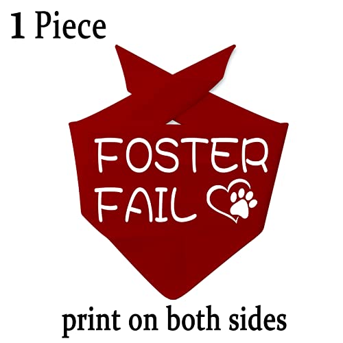 JXGZSO 1 Piece Adoption Rescue Dog Foster Fail Dog Bandana Dog Dog Lovers Bandana (Foster Fail D)