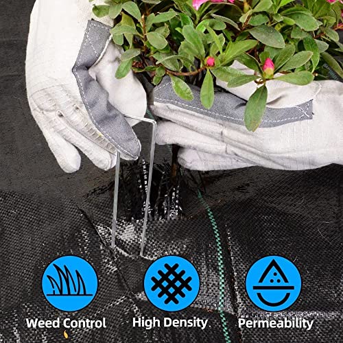 LAVEVE 3FT x 50FT Weed Barrier Landscape Fabric, 3.2oz Premium Heavy-Duty Gardening Weed Control Mat, Ground Cover for Gardening, Farming