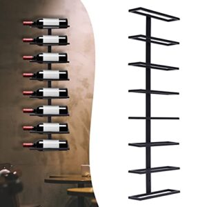 gdrasuya10 8 bottle wall mounted wine rack wall wine rack stylish modern wine storage with label wine holder for kitchen dining room bar, black