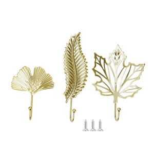 LC LICTOP Gold Decorative Wall Hooks 6PCS (Type A+B+C)