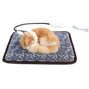 honcenmax pet heating pad, puppy blanket bed, dog cat electric heating pad waterproof warmer mat for small medium pet cats dogs, 45x45cm