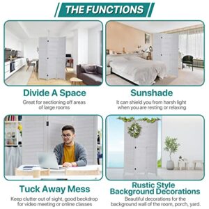 Room Dividers and Folding Privacy Screens, 3 Panel 69 Inch Tall Portable Room Seperating Divider, Handwork Solid Wood Room Divider Wall, Room Partitions and Dividers Freestanding for Home Office