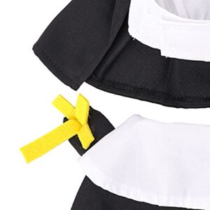 tinysiry 1 Set Pet Costume,Real Standing-up Nun Funny Three-Dimensional Dog Cat Costume, Soft Breathable Warm Pet Cosplay Dressing up,Pet Clothes for Party Black