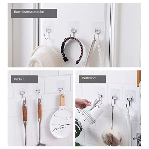 Large Adhesive Hooks For Hanging Heavy Duty(33lbsmax).Self Adhesive No Punching Waterproof And Rustproof No Races Stainless Steel Hook Multiple Uses For Bathroom Bedroom Kitchen And Outdoor. 15pack