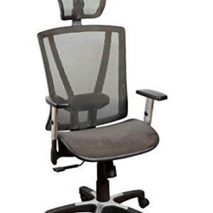 ErgoMax Ergonomic Height Adjustable, Home Office, Mesh, Desk, Computer Lumbar Support, Back Relief, Comfortable Breathable Chair, 52 Inch Max, Brown