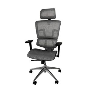 ergomax ergonomic adjustable, breathable mesh fabric, home office chair, 53 in. max height, gray