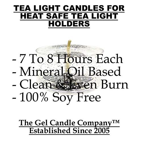 24 Pack Clear Unscented Kelly Green Color Up To 8 Hour Mineral Oil Based Tea Light Candles For Home And Special Events By The Gel Candle Company™