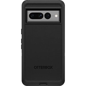 otterbox google pixel 7 pro defender series case - black, rugged & durable, with port protection, includes holster clip kickstand