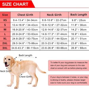 SUEOSU Winter Dog Coats, Dog Apparel for Cold Weather, British Flannel Plaid Style Windproof Warm Dog Jacket for Dog Coats for Winter, 7 Sizes 3 Colors (Large, Red Scottish Plaid)