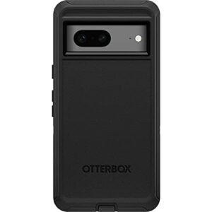 otterbox google pixel 7 defender series case - black, rugged & durable, with port protection, includes holster clip kickstand