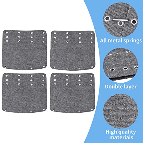 RV Step Covers 4 Pack - 22 inch Wide Camper Step Covers Fit 8-11 inch RV Stairs,RV Step Rugs with Install Hooks,Make Your RV Safe and Cleaner with RV Stair Covers,Grey