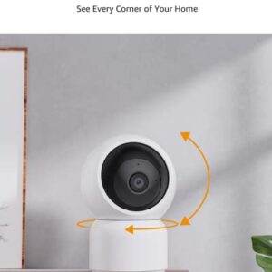 VENZ Security Camera, 2K 3MP Indoor Camera 360° Pan/Tilt View, Baby Monitor with Camera and Audio, 2.4G WiFi Pet Dog Camera with Phone App,Compatible with Alexa and Google Assistant