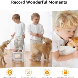 VENZ Security Camera, 2K 3MP Indoor Camera 360° Pan/Tilt View, Baby Monitor with Camera and Audio, 2.4G WiFi Pet Dog Camera with Phone App,Compatible with Alexa and Google Assistant