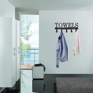 1set Rustproof Living Decor Bag Towels Storage Bathroom Decorative Hat Clothes Wall Metal Vintage Room Home Holder Rack Coats Utilities with Hanging Towel Aprons for Mounted