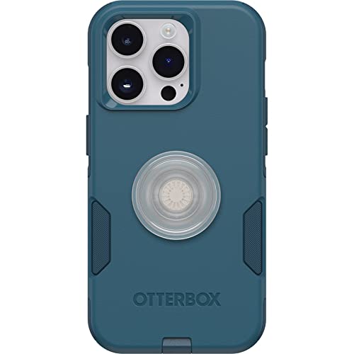 OtterBox Bundle Commuter Series Case for iPhone 14 PRO - (Don't BE Blue) + PopSockets PopGrip - (Clear)