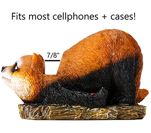 Rascally Red Panda Multi-Functional Desktop Organizer | Cell Phone Stand | Tablet Stand | Eyeglass Holder | Sunglass Holder | Piggy Bank | Desk Pet | Unique Gift