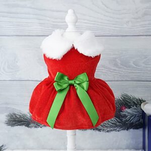 Santa Dog Christmas Outfit Thermal Holiday Puppy Costume Dress Pet Clothes Shirts for Dogs Girl Medium (Green, L)