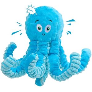 pubialo squeaky dog toys octopus-tug of war dog plush toy for large breed interactive stuffed dog chew toys for puppies small and large dogs training and reduce boredom