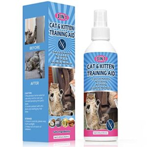 tuiooe cat spray deterrent 250ml/8.45oz, cat repellent outdoor for cat & dog - anti-scratching & biting, protect furniture, floor & plants & safe for pets, stay away from restricted areas