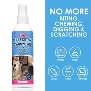 TUIOOE Cat Spray Deterrent 250ml/8.45OZ, Cat Repellent Outdoor for Cat & Dog - Anti-Scratching & Biting, Protect Furniture, Floor & Plants & Safe for Pets, Stay Away from Restricted Areas