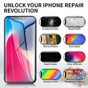 for iPhone 11 Screen Replacement 6.1” with Ear Speaker and Sensor Full Assembly Kit, 3D Touch LCD Display Digitizer Fix Tools with HD Glass Protector Front Earpiece Screws, Repair A2111, A2223, A2221