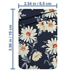Diascia Pack of 2 - Cellphone Stick on Leather Cardholder ( Pretty Daisy Floral Print Pattern Pattern ) ID Credit Card Pouch Wallet Pocket Sleeve