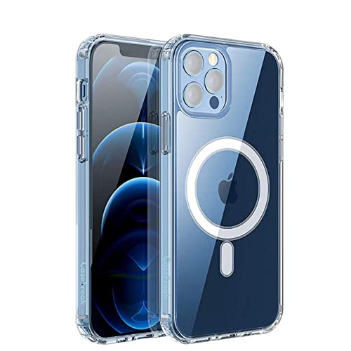CASEFREAK Clear Case for iPhone 12 Pro Max with Magnetic Ring, Compatible with Mag-Safe Accessories, Slim Fit Protective Case for iPhone 12 Pro Max (6.5" Screen)
