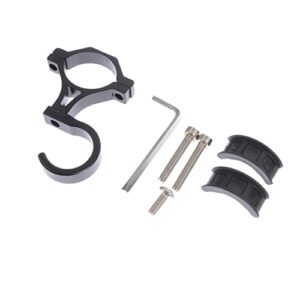 besportble modification pole rotatable aluminium holder electric punch hanger black free punch-free hook: fitting motorcycle rack bike handlebar general hanging alloy scooter helmet hook