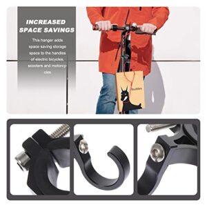 BESPORTBLE Modification Pole Rotatable Aluminium Holder Electric Punch Hanger Black Free Punch-Free Hook: Fitting Motorcycle Rack Bike Handlebar General Hanging Alloy Scooter Helmet Hook