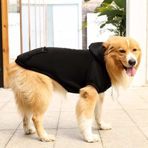 Pet Clothes Hooded Sweatshirt for Dogs Cat Pet Autumn and Winter Zipper Fleece Pocket Sweatshirt Black Tops Pet Cats and Dogs Hoodies Cute Warm Pet Clothes Sweater for Dogs Medium Size (Black 1, XS)