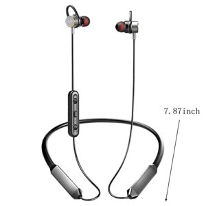 Bluetooth Neckband Headphones, Bluetooth 5.0 Chip HD Stereo Clear Sound Sporty and Ergonomic Neck Hanging Design Foldable & Lightweight Noise Cancelling Earphones, Gift for Family & Friends