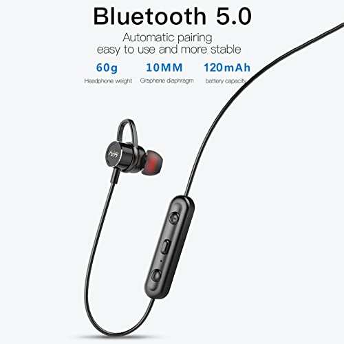 Bluetooth Neckband Headphones, Bluetooth 5.0 Chip HD Stereo Clear Sound Sporty and Ergonomic Neck Hanging Design Foldable & Lightweight Noise Cancelling Earphones, Gift for Family & Friends