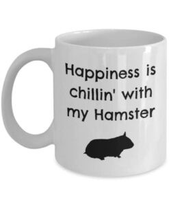 hamster coffee mug, hamster coffee cup, hamster gifts, hamster gifts for her, hamster gifts for him, chillin with my hamster (11 fl oz)