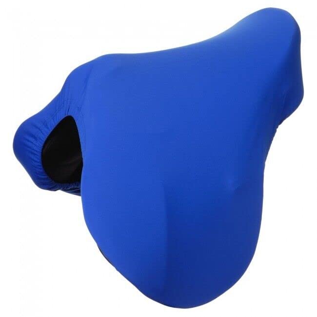 Tough-1 Royal Blue Fleece Lined Lycra English Saddle Cover Horse Tack