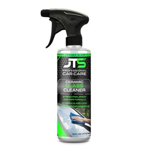 jt's ceramic glass cleaner - car window cleaner | car wash all-natural streak free formula for car cleaning | safe on tinted & non-tinted glass | won’t strip car wax or paint protection (16 fl oz)