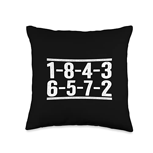 V8 Drag Racing & Funny Mechanic Gifts Men Women 1-8-4-3-6-5-7-2 Firing Order Big Block Race Car Guy Garage Throw Pillow, 16x16, Multicolor