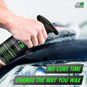 Car Wax with Carnauba Wax Liquid Spray Wax for Car Hybrid Hydrophobic Car Polish and Car Shine Spray Spray Wax Car Sealant & Paint Protection Fast Auto Car Wax Spray Coating (16 Fl Oz)