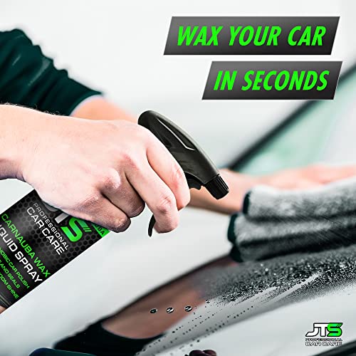 Car Wax with Carnauba Wax Liquid Spray Wax for Car Hybrid Hydrophobic Car Polish and Car Shine Spray Spray Wax Car Sealant & Paint Protection Fast Auto Car Wax Spray Coating (16 Fl Oz)