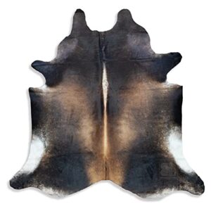bonanza leathers genuine mahogany cowhide rug xl approx. 6 x 7- 8 ft. 180 cm x 220 cm