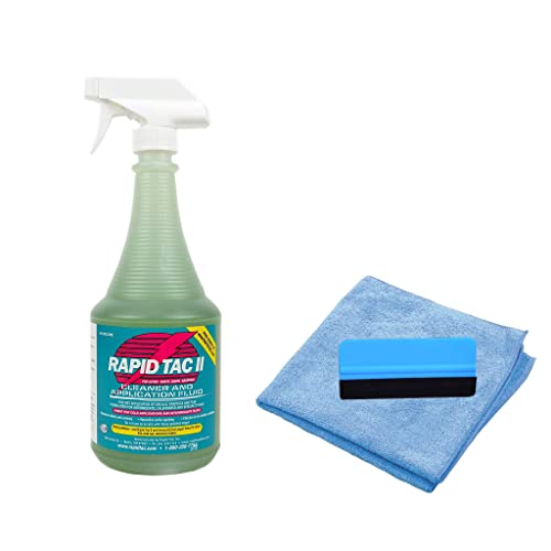 Gold Label Detailing Rapid Tac II Vinyl Wrap Application Fluid Kit with Squeegee and Towel