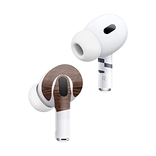 MightySkins (2 Pack) Skins Compatible with Apple AirPods Pro 2 - Wood Formal | Protective, Durable, and Unique Vinyl Decal wrap Cover | Easy to Apply, Remove, and Change Styles | Made in The USA