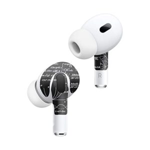 MightySkins (2 Pack) Skins Compatible with Apple AirPods Pro 2 - Mathematical | Protective, Durable, and Unique Vinyl Decal wrap Cover | Easy to Apply, Remove, and Change Styles | Made in The USA