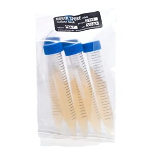(5 pack) pre-poured sterile agar slants | ideal for mushroom culture storage | mycology & mushroom growing supplies | north spore