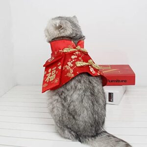 1pc Funny Costume Year Up Dynasty Decorative Dress Cloak Delicate Dog Size New Envelope Cape Pet Comfortable Dogs Chinese Coat Small Style Pets Cosplay L Red Clothes Cat